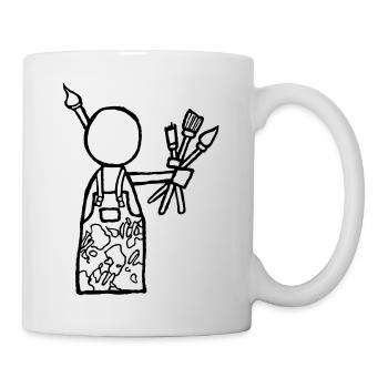 Male painter - Mug - white - Right
