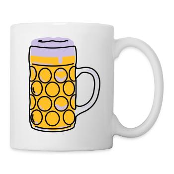 Bierkrug, Schoppen, Maß - Tasse - Weiß - Rechts