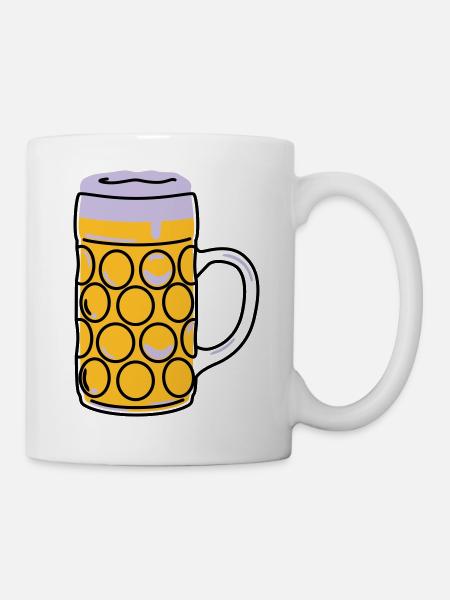 Bierkrug, Schoppen, Maß - Tasse - Weiß