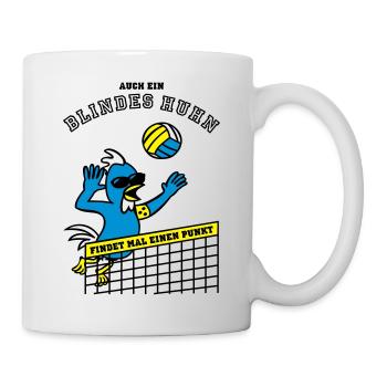 Blindes Huhn Volleyball - Tasse - Weiß - Rechts