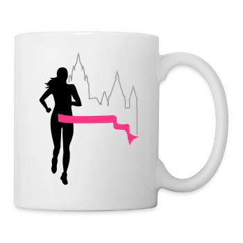 Marathon - Mainz - Läuferin - Run - Lauf - 3C - Tasse - Weiß - Rechts
