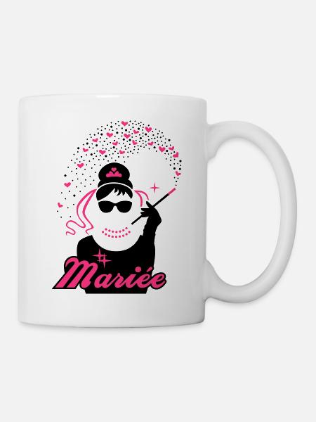 future mariée - evjf - équipe de la mariée - film - Mug blanc - blanc