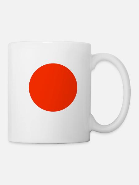 gros point rouge - Mug blanc - blanc
