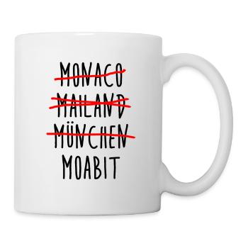 Monaco Mailand München Moabit - Berlin Tiergarten - Tasse - Weiß - Rechts