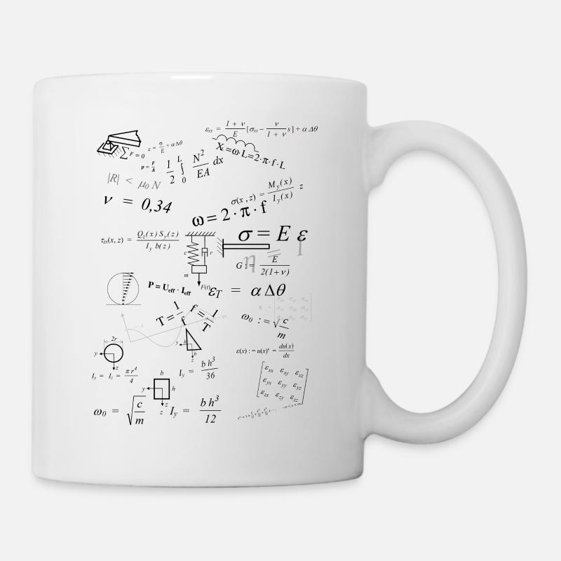 Maschinenbau Spickzettel - Tasse - Weiß