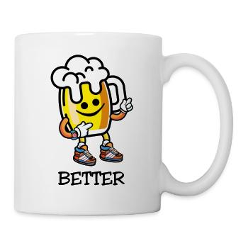 besseres Bier - Tasse - Weiß - Rechts