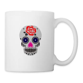 Skull | Totenkopf | Skelett | Mexiko - Tasse - Weiß - Rechts