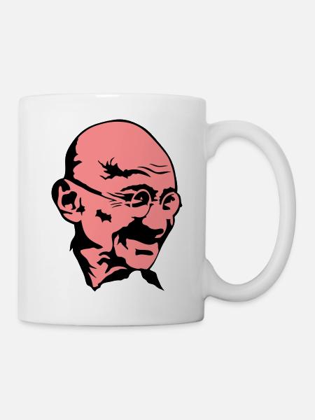 Mahatma Gandhi politischen Führer Gesicht - Tasse - Weiß