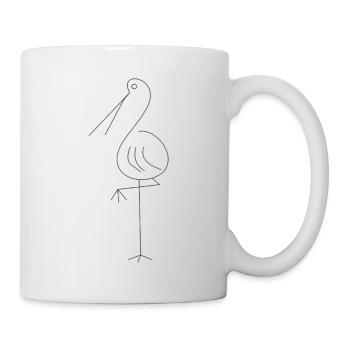 oiseau - Mug blanc - blanc - Droite