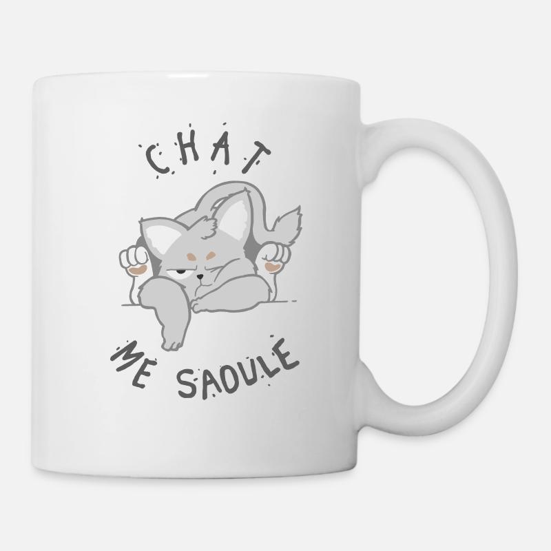 chat me saoule - Mug blanc - blanc