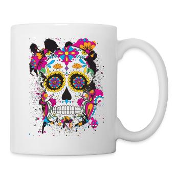 Sugar skull dia de los muertos - Mug - white - Right