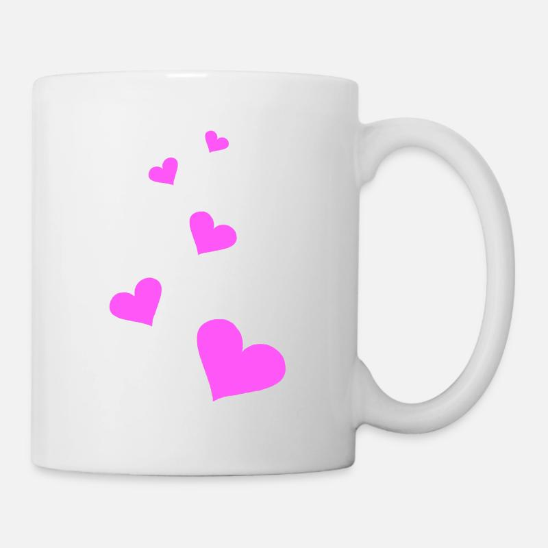 Pink heart - Mug - white