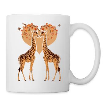 Amour girafe - Mug blanc - blanc - Droite