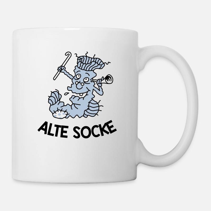 Alte Socke - Tasse - Weiß