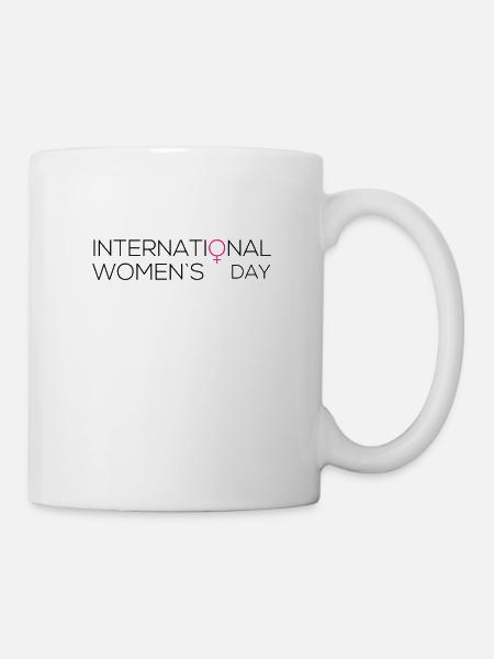 Internationaler Frauentag 8. März Feiertag - Kop/krus - hvid