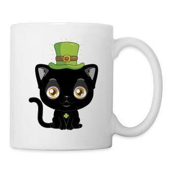 saint patric day cat - Mug - white - Right