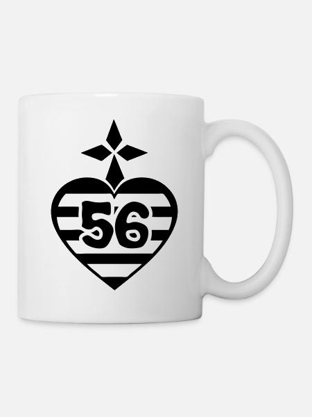 coeur breizh 56 morbihan bretagne departement herm - Mug blanc - blanc