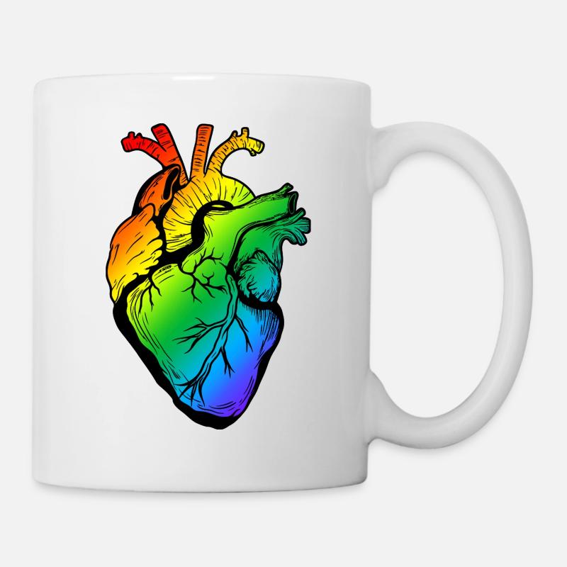 Rainbow Heart - Mug - white