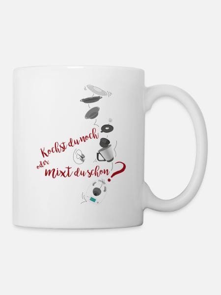 Kochst du noch oder mixt du schon? oder Kochen 2.0 - Tasse - Weiß