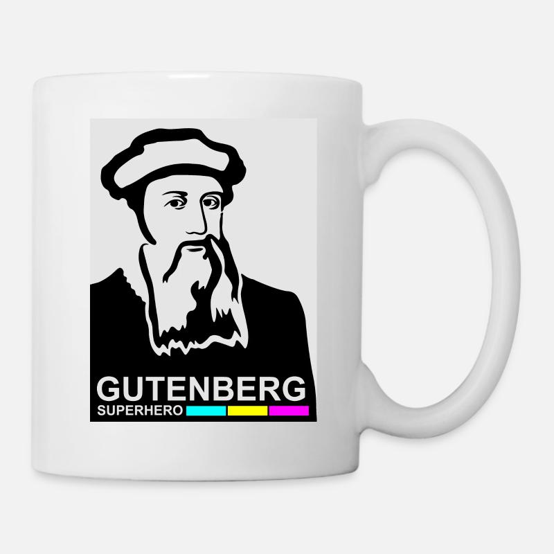 Gutenberg - Tasse - Weiß