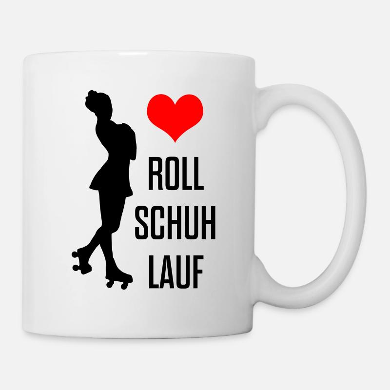 Rollkunstlauf Rollschuhe Pirouette Love Geschenk - Tasse - Weiß