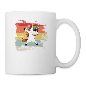 Unicorn Vintage Unicorn Rainbow Dab Dabben - Mug - white - Right