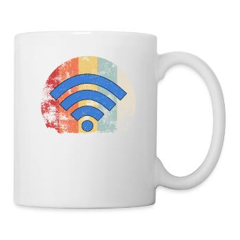 Wifi Vintage Wifi Internet Router Cell Phone Gift - Mug - white - Right