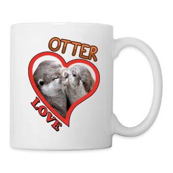 Otter Love, Otter Love, Valentine's Day, Animals - Mug - white - Right