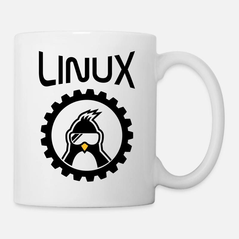 linux wheel - Tasse - Weiß