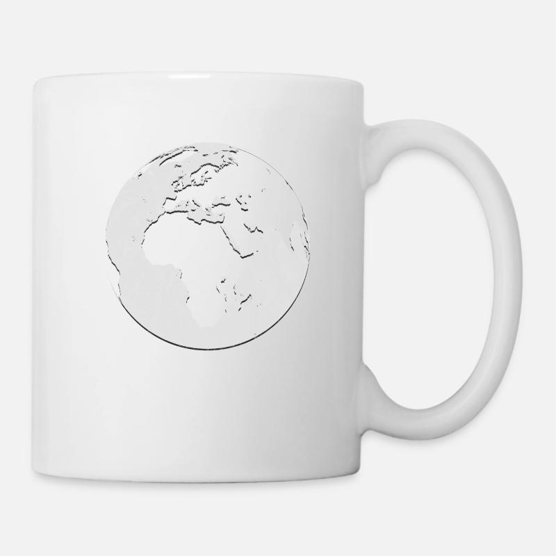 Globe Gray Grunge / Gift - Mug - white