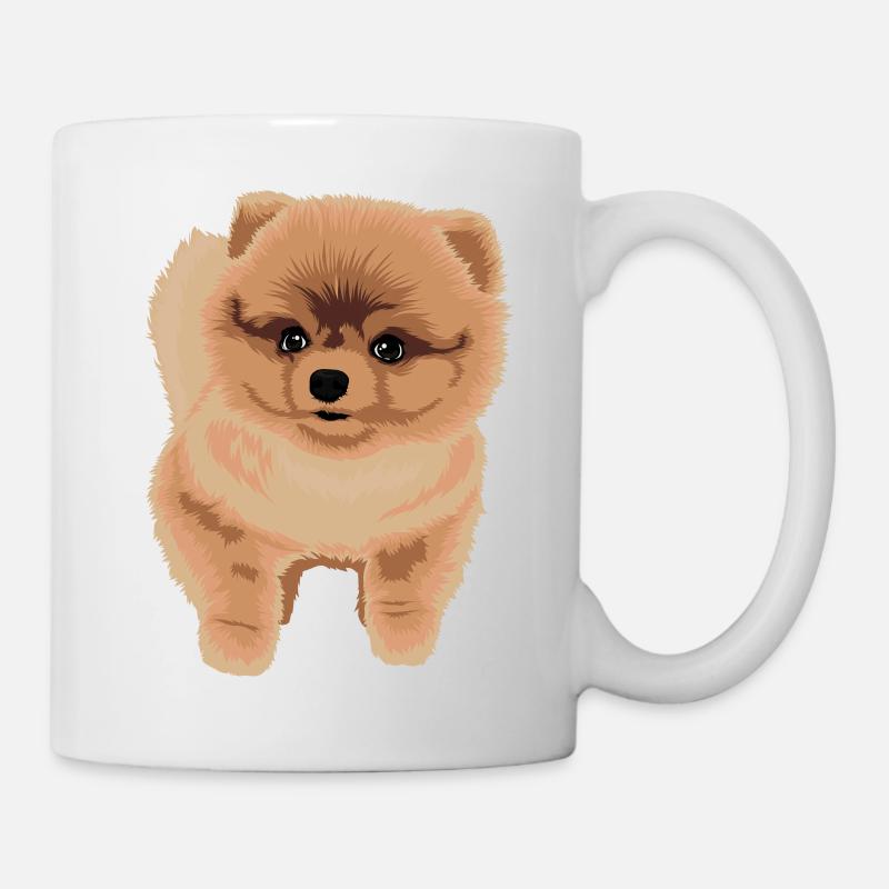 Cadeau de chien Spitz nain de chiot de Poméranie - Mug blanc - blanc