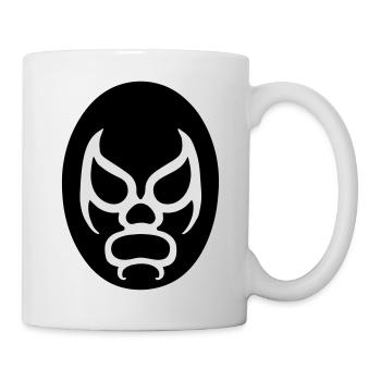 lucha libre wrestling mask geek bad angry - Mug - white - Right
