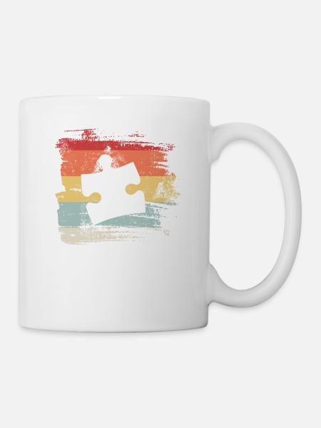 Autismus Vintage Asperger Behinderung Geschenk - Tasse - Weiß