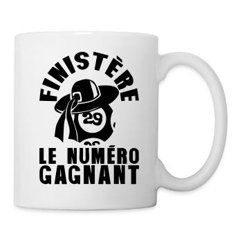 29 finistere breton numero boule chapeau - Mug blanc - blanc - Droite