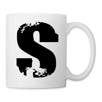 S - Buchstabe - Tasse - Weiß - Rechts