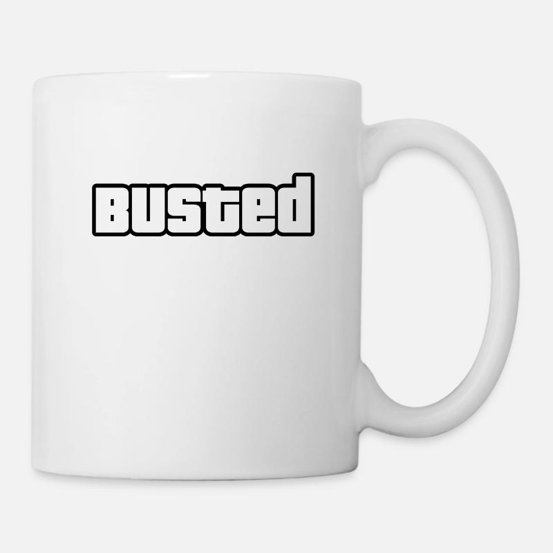 BUSTED - GTA - Mug blanc - blanc