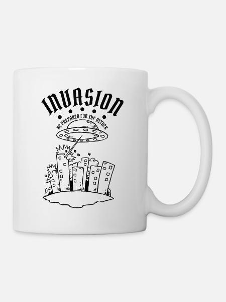 Alien Invasion - Tasse - Weiß