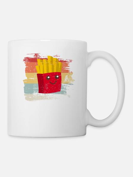 French Fries Fries Fries Fries Food Gift - Mug - white