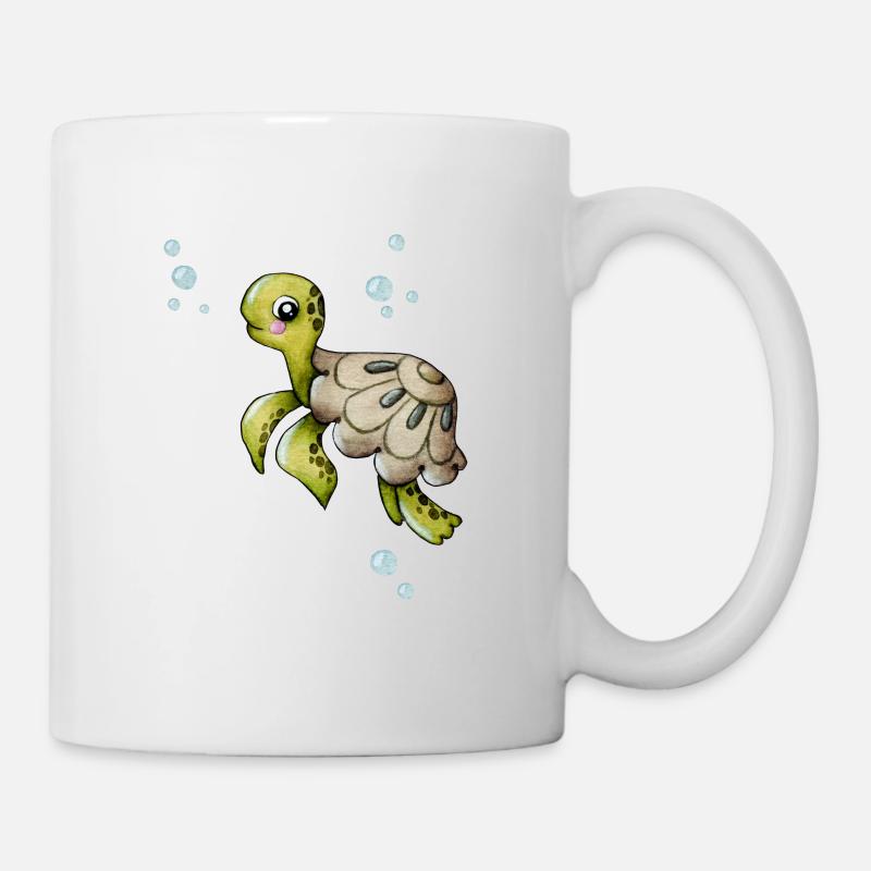 jolie tortue - Mug blanc - blanc