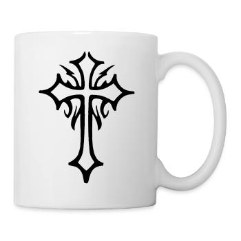 Kreuz - Tasse - Weiß - Rechts