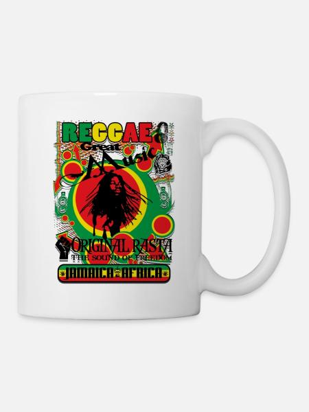 reggae great music original rasta - Mug blanc - blanc