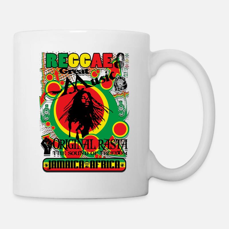 reggae great music original rasta - Mug blanc - blanc