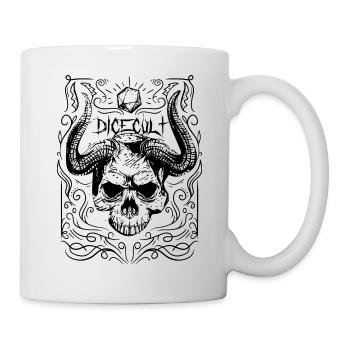 Pen and paper dicecult black - Mug - white - Right