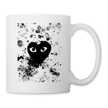 schwarzes Herz schwarzes Herz - Tasse - Weiß - Rechts
