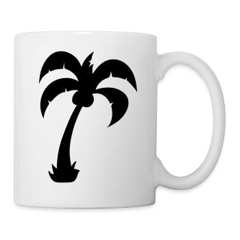 Baum Natur Palme Symbol für Urlaub auf der Insel - Tasse - Weiß - Rechts