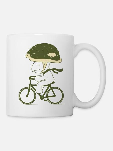 visite en bicyclette - Mug blanc - blanc