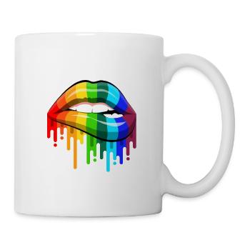 Rainbow lips - Mug - white - Right