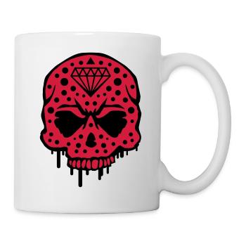skull_diamond_graffiti_ce2 - Tasse - Weiß - Rechts