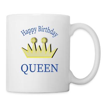 REINE joyeux anniversaire joyeux anniversaire - Mug blanc - blanc - Droite