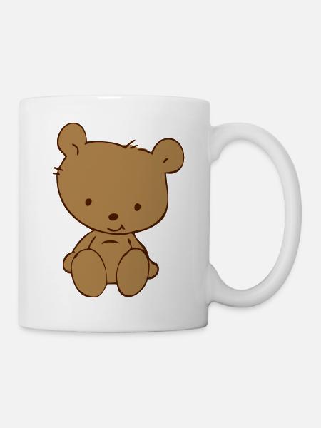 Toy Teddy Bear (vector) - Mug - white